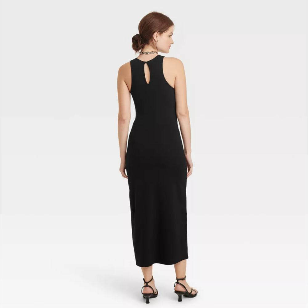 NEW A New Day Women's Sleeveless Ponte Racerback Maxi dress -  Black Size Medium - Picture 3 of 13